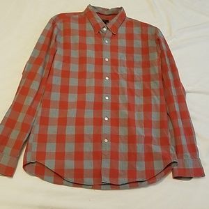 J. Crew Mens Button Down Plaid Shirt